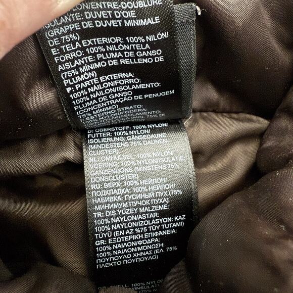 North Face Jacket Women Small Brown 550 Down Puffer Quilted Winter Coat Full Zip - Picture 11 of 15